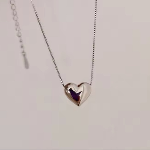◾️925 Sterling Silver Heart Pendant Necklace - Picture 2 of 11